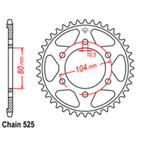 RK Rear Sprocket - Steel 39T 525P Product thumb image 1