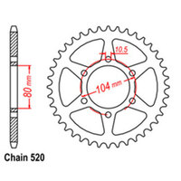 RK Rear Sprocket - Steel 39T 520P Product thumb image 1