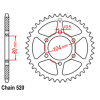 RK Rear Sprocket - Steel 43T 520P