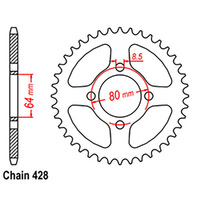 RK Rear Sprocket - Steel 33T 428P Product thumb image 1