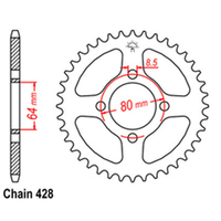 RK Rear Sprocket - Steel 36T 428P Product thumb image 1