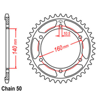 RK Rear Sprocket - Steel 45T 530P sku:32-184-45