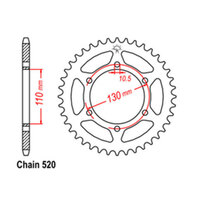 RK Rear Sprocket - Steel 41T 520P