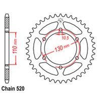 RK Rear Sprocket - Steel 42T 520P Product thumb image 1