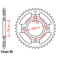 RK Rear Sprocket - Steel 39T 530P