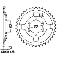 RK Rear Sprocket - Steel 45T 428P Product thumb image 1