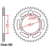 RK Rear Sprocket - Steel 45T 520P