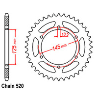 RK Rear Sprocket - Steel 47T 520P Product thumb image 1