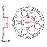 RK Rear Sprocket - Steel 46T 530P Product thumb image 1