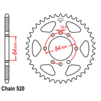 RK Rear Sprocket - Steel 39T 520P D/D