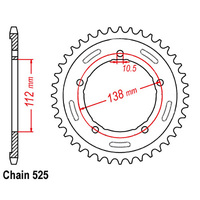 RK Rear Sprocket - Steel 38T 525P Product thumb image 1