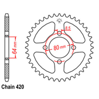 RK Rear Sprocket - Steel 30T 420P