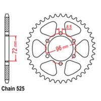 RK Rear Sprocket - Steel 40T 525P Product thumb image 1