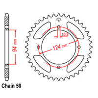 RK Rear Sprocket - Steel 34T 530P