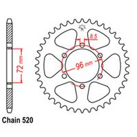 RK Rear Sprocket - Steel 42T 520P Product thumb image 1