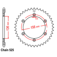 RK Rear Sprocket - Steel 41T 525P Product thumb image 1