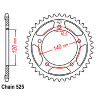 RK Rear Sprocket - Steel 42T 525P Product thumb image 1