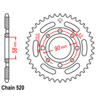 RK Rear Sprocket - Steel 38T 520P D/D Product thumb image 1