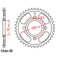 RK Rear Sprocket - Steel 38T 530P