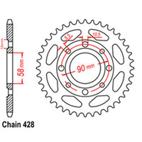 RK Rear Sprocket - Steel 35T 428P D/D