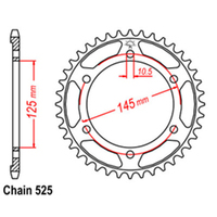 RK Rear Sprocket - Steel 44T 525P Product thumb image 1