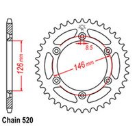 RK Rear Sprocket - Steel 44T 520P