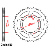 RK Rear Sprocket - Steel 52T 520P Product thumb image 1