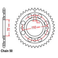 RK Rear Sprocket - Steel 36T 530P Product thumb image 1