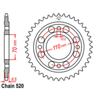 RK Rear Sprocket - Steel 41T 520P Product thumb image 1