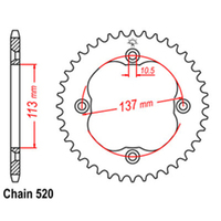 RK Rear Sprocket - Steel 36T 520P Product thumb image 1