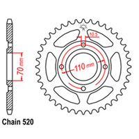 RK Rear Sprocket - Steel 44T 520P Product thumb image 1