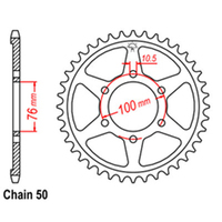 RK Rear Sprocket - Steel 42T 530P