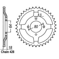 RK Rear Sprocket - Steel 51T 428P Product thumb image 1