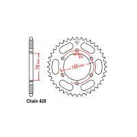 RK Rear Sprocket - Steel 42T 428P Product thumb image 1