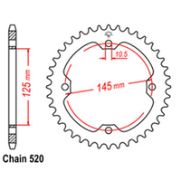 RK Rear Sprocket - Steel 38T 520P