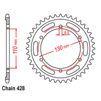 RK Rear Sprocket - Steel 46T 428P Product thumb image 1