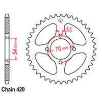 RK Rear Sprocket - Steel 41T 420P