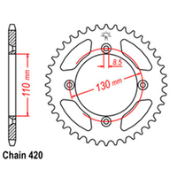 RK Rear Sprocket - Steel 49T 420P Product thumb image 1