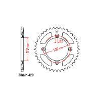 RK Rear Sprocket - Steel 50T 420P