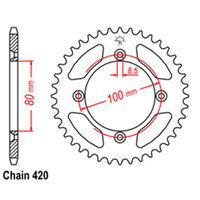 RK Rear Sprocket - Steel 36T 420P