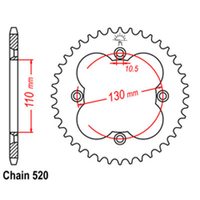 RK Rear Sprocket - Steel 39T 520P sku:32-HA2-39