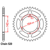 RK Rear Sprocket - Steel 46T 520P Product thumb image 1