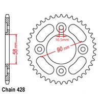 RK Rear Sprocket - Steel 37T 428P Grom 22 inch Product thumb image 1