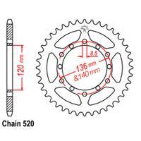 RK Rear Sprocket - Steel 38T 520P D/D