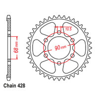 Rear Sprocket - Steel 48T 428P Product thumb image 1