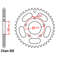 RK Rear Sprocket - Steel 45T 520P