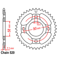 RK Rear Sprocket - Steel 31T 520P