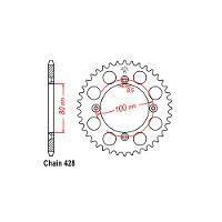 RK Rear Sprocket - Steel 46T 428P Product thumb image 1