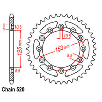 RK Rear Sprocket - Steel 39T 520P D/D