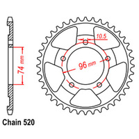 RK Rear Sprocket - Steel 41T 520P Product thumb image 1